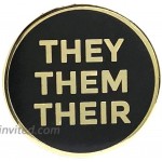 They Them Their Lapel Pin - THEY THEM THEIR Nonbinary Enamel Pronoun Badge - LGBTQ LGBT Brooch