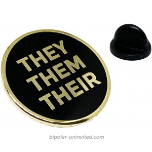 They Them Their Lapel Pin - THEY THEM THEIR Nonbinary Enamel Pronoun Badge - LGBTQ LGBT Brooch