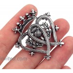 Traditional Scottish Style Luckenbooth Brooch Pin - Silver Metal 0.3 oz