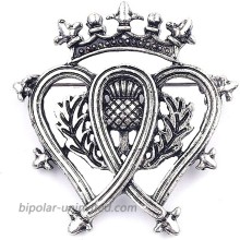 Traditional Scottish Style Luckenbooth Brooch Pin - Silver Metal 0.3 oz