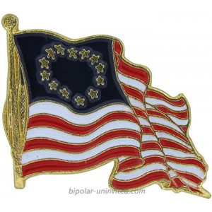 US Flag Store Waving Betsy Ross Flag Lapel Pin
