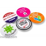 Vaccine Button Pins - I Got My Covid-19 Vaccine Vaccinated Against Covid 19 Recipient Notification CDC Encouraged Public Health and Clinical Pinback Button Badges Vaccinated for Virus Pin 5 Styles