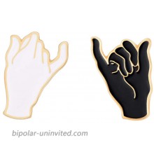 VU100 2Pcs Distance Matching Pinky Promise Enamel Pin Set Sisters Couple Brooches Pins Mom Daughter Gifts for Women Teen Girls BFF Boyfriend Girlfriend Lovely Clothing Bags Jackets Accessories