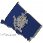WizardPins State Shape of Connecticut and Connecticut Flag Lapel Pin– 5 Pins