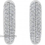 1 2 Carat Diamond Hoop Earrings in 10K White Gold