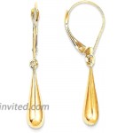 14k Yellow Gold Teardrop Drop Dangle Chandelier Leverback Earrings Lever Back Fine Jewelry For Women Gifts For Her Leverback Earrings