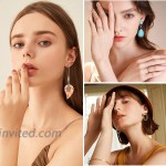 36 Pairs Fashion Vintage Earrings Set for Women Girls Bohemian Hollow Stud Drop Dangle Earrings with Tassel Hoop for Birthday Party Friendship Christmas Gifts