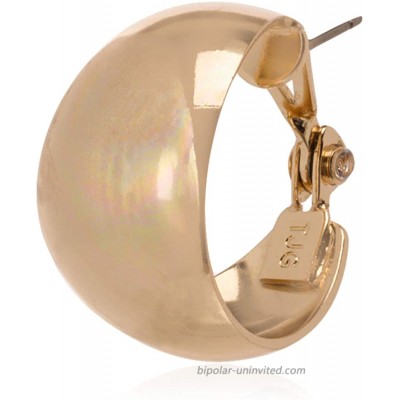 Anne Klein Classics Gold-Tone Band Hoop Earrings