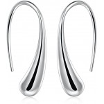 ARMRA Fashion Classic Silver Plate Thread Drop Earrings Teardrop Back Earrings Silver