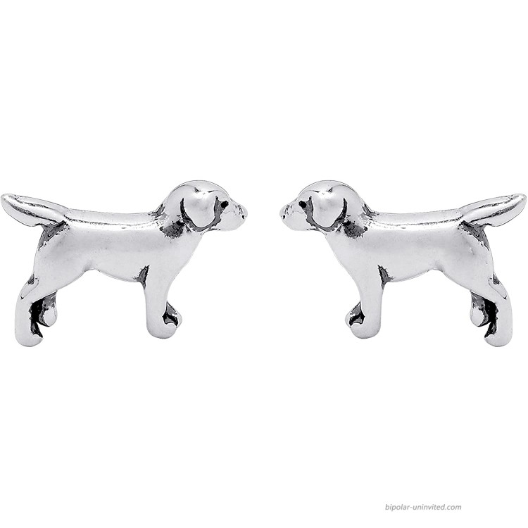 Boma Jewelry Sterling Silver Labrador Retriever Dog Stud Earrings
