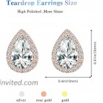 DHQH 4 6 Pairs Bridesmaids Earrings Classic Cubic Zirconia Teardrop Stud Earrings for Women Girls I Couldn’t Tie a Knot Without You Brides Bridesmaids Proposal Wedding Jewelry Gifts