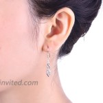 JO WISDOM 925 Sterling Silver Infinity Leverback Dangle & Drop Earrings with AAA Cubic Zirconia