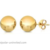 Premium 14K Gold Ball Stud Earrings - Butterfly Backings 3mm-8mm Yellow 4
