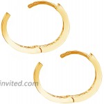 Ritastephens 14K Solid Yellow Gold Mini Huggie Hoops 2x10mm Cubic Zirconia Channel-set Earrings
