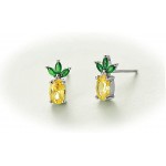 Rnivida 925 Sterling Silver Pineapple Stud Earrings Pineapple Jewelry Pineapple Gifts for Women Teens Girls