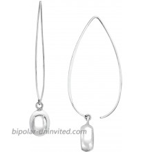 Silpada 'Wire Drop' Earrings in Rhodium-Plated Sterling Silver