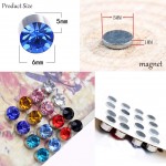 Spiritlele 12 Pairs Colors Crystal Magnetic Earrings Fake Non Piercing Earrings Set 12 colors