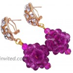 aczuv African Wedding Jewelry Set Nigerian Beads Necklace Bridal Jewelry Sets Purple Yellow