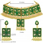 Aheli Indian Traditional Bollywood Style Enamel Necklace Earring Set Ethnic Jewelry