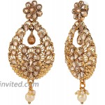 Efulgenz Indian Bollywood Traditional Crystal Wedding Bridal Choker Necklace Earrings Maangtikka Jewelry Set