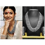I Jewels Indian Bollywood Gold Plated Faux 3 Layered Kundan Party Wear Jewelry Set for Women IJ301S