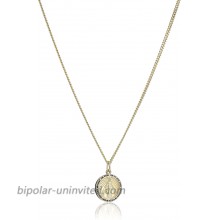 14k Gold-Filled Round Miraculous Medal Madonna Pendant Necklace with Stainless Steel Chain 20
