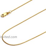14k REAL Yellow Gold Solid 1mm Braided Wheat Chain Necklace with Lobster Claw Clasp - 22 Chain Necklaces