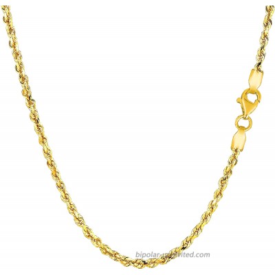 14K Yellow Gold Filled Solid Rope Chain Necklace 2.1mm 20
