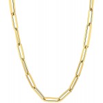 14k Yellow Gold Paperclip Chain Necklace 3mm 18