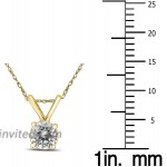 AGS Certified 1 3 Carat Diamond Solitaire Pendant in 14K Yellow Gold SZUL