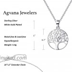 Agvana Mothers Day Gifts for Mom Sterling Silver Necklace for Women Family Tree of Life Pendant Dainty Jewelry Anniversary Birthday Gifts for Her Teen Girls Mom Grandma Wife Daughter with Jewelry Box