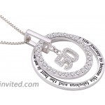 ALOV Jewelry Sterling Silver 50th Birthday It Took 50 Years of Life Journey to Become This Fabulous and the Best is Yet to Come Cubic Zirconia Pendant Necklace