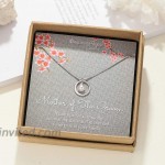 AnalysisyLove Mother of The Groom Gifts - Sterling Silver Necklace for Mother in Law Mothers Day Jewelry Birthday Gifts