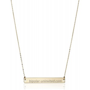  Collection 14k Yellow Gold Polished Bar Chain Necklace 17