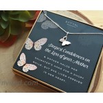 EFYTAL Condolence Gifts 925 Sterling Silver Butterfly Necklace in Remembrance of Mother Sympathy Gift for Passing of Mom Condolences Jewelry for Her
