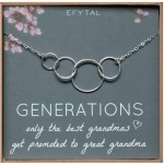 EFYTAL Generations Necklace for Great Grandma Sterling Silver Four Circle gift 4 Great Grandmother Jewelry