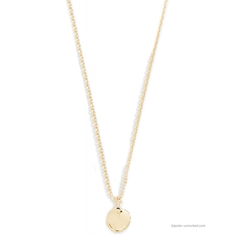 gorjana Women's Chloe Petite Coin Charm Adjustable Necklace 18k Gold Plated