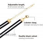 Mudder Velvet Chokers Necklaces Set Classic Chokers for Women and Girls Black 3 Pieces