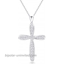 NINAMAID Cross Necklaces for Women Mothers Day Gifts 925 Sterling Silver Pendant Necklace Womens Jewelry Gifts for Mom Teen Girls Her