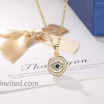 Obidos Evil Eye Pendant Necklace Lucky Jewelry Gold Necklaces for Women Girls Valentine's Day Party Special Days