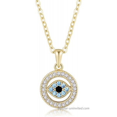 Obidos Evil Eye Pendant Necklace Lucky Jewelry Gold Necklaces for Women Girls Valentine's Day Party Special Days