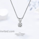 Premium Diamond Pendant Necklace for Women - AGS Certified Real Diamond 4-Prong Pendant Necklace with 16”+2” Extender - 14K Gold Diamond Pendant - Fine Jewelry for Women