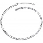 PROSTEEL 925 Sterling Silver Chain Choker for Women Cuban Link Chains Necklace Dainty 14 inch Teen Girls Womens Layered Necklaces Chocker