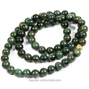 REGIS 8-10mm Jade Necklace by is lovely. Every bead is slightly different giving each Necklace a unique design. Green