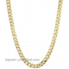 Sanglarst Gold Chain Necklace 22 Inch Golden Ultra Luxury Looking Feeling Real Solid 14K Gold plated Curb Fake Neck Chain for Party Dancing Gold 1CM