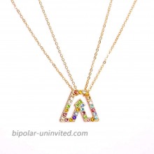Siboya Alloy Diamond Pendant Letter A Necklace Women's Clavicle Chain