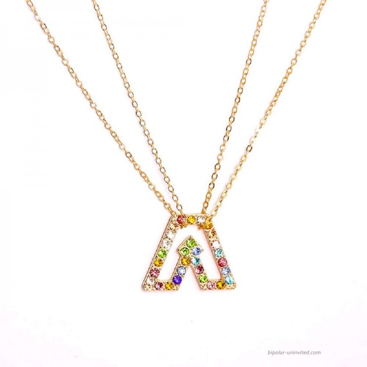 Siboya Alloy Diamond Pendant Letter A Necklace Women's Clavicle Chain