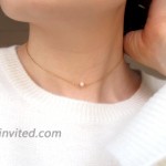 Single Pearl Necklace Choker Simple Dainty Jewelry White Handpicked Freshwater Pearl Pendant 14K Gold Filled Chain Gifts For Bridesmaids Mom Sisters Women Girls Made in USA 13-16 Adjustable Tiny Pearl Choker16 G