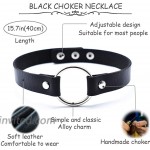 SOOWOOT 8 Pieces PU Leather Choker Necklace Goth Spiked Rivets Punk Collar Necklace Adjustable PU Leather Studded Love Heart Collar Choker Collar Set Gifts for Women Girls