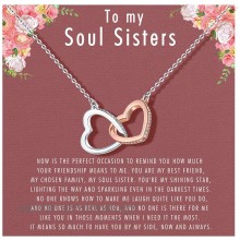 Soul Sister Necklace Soul Sister Gifts for Best Friend Women Unbiological Sister Necklace Graduation Gifts for Her Best Friend Women Sister